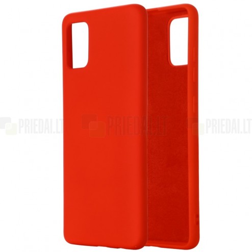 Samsung Galaxy A41 (A415) Shell kieto silikono TPU raudonas dėklas - nugarėlė