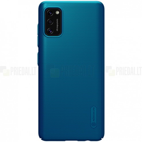 Samsung Galaxy A41 „Nillkin“ Frosted Shield mėlynas plastikinis dėklas, nugarėlė