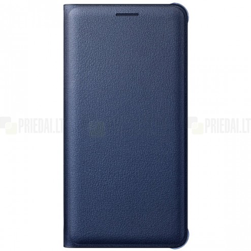 Samsung Galaxy A5 (2016) A510 originalus Flip Wallet Cover atverčiamas mėlynas odinis dėklas - piniginė