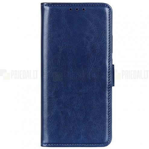 Samsung Galaxy A50 (A505F) atverčiamas juodas odinis dėklas - piniginė