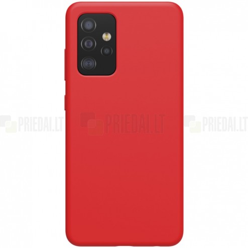 Samsung Galaxy A52 5G (A526B) "Nillkin" Flex Liquid Silicone raudonas dėklas - nugarėlė