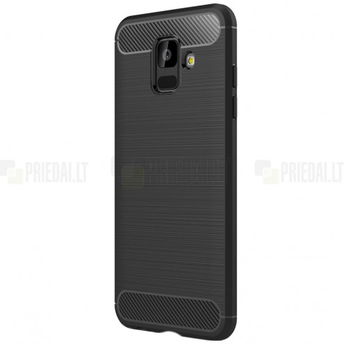 Samsung Galaxy A6 2018 (A600F) kieto silikono TPU juodas dėklas - nugarėlė
