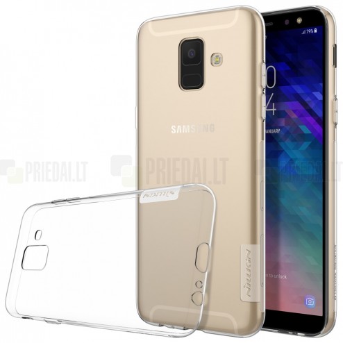 Samsung Galaxy A6 2018 (A600F) Nillkin Nature plonas skaidrus (permatomas) silikoninis TPU bespalvis dėklas