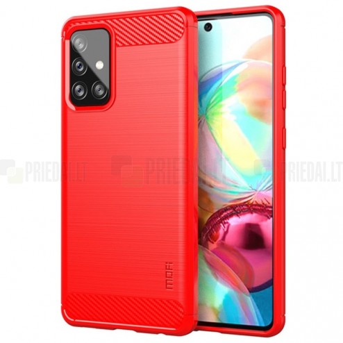 Samsung Galaxy A72 (A726B) „Mofi“ kieto silikono TPU raudonas dėklas - nugarėlė
