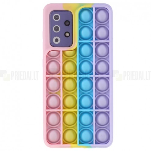 Samsung Galaxy A72 5G (A726B, A725F) „Popit“ Big Bubble minšto silikono TPU rožinis dėklas - nugarėlė
