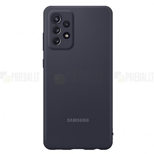 Samsung Galaxy A72 (A726B, A725F) „Samsung“ Silicone Cover kieto silikono juodas dėklas