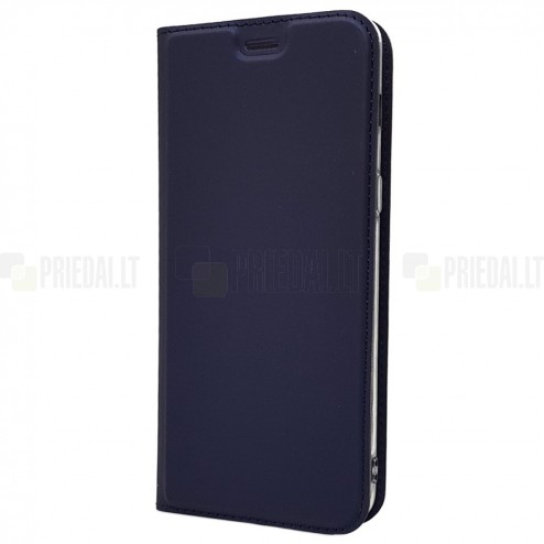„Dux Ducis“ Skin serijos Samsung Galaxy A8 2018 (A530F) mėlynas odinis atverčiamas dėkla