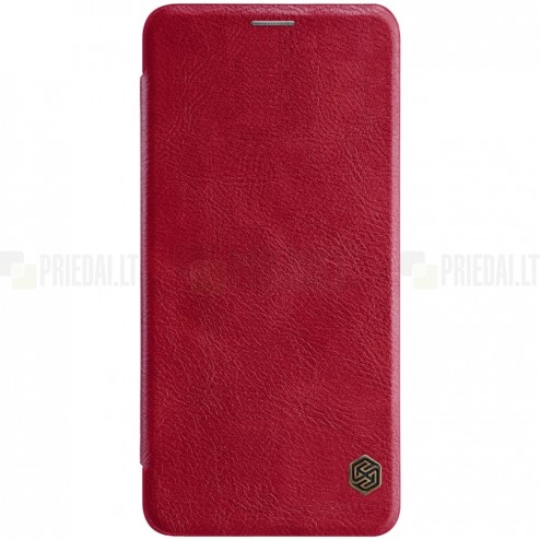 Prabangus „Nillkin“ Qin serijos raudonas odinis atverčiamas Samsung Galaxy Samsung Galaxy A9 2018 (A9 Star Pro)