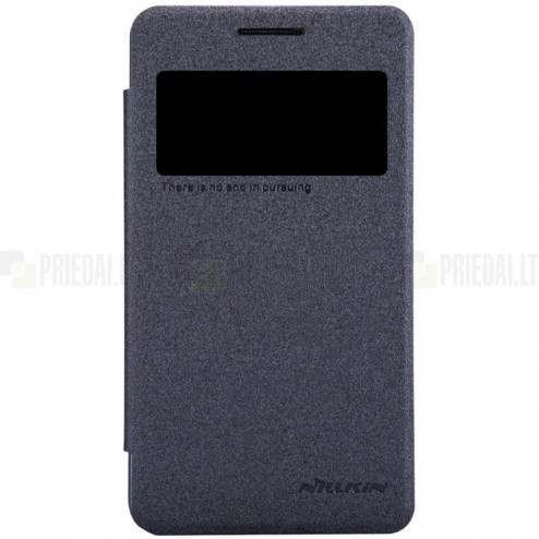 Samsung Galaxy Core 2 (G355) pilkas odinis atverčiamas Nillkin Sparkle dėklas