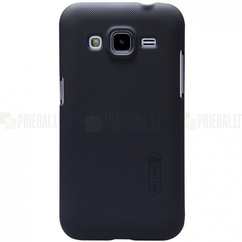Samsung Galaxy Core Prime (G360) Nillkin Frosted Shield juodas plastikinis dėklas + apsauginė ekrano plėvelė