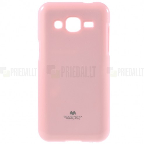 Samsung Galaxy J2 (J200) Mercury šviesiai rožinis kieto silikono tpu dėklas - nugarėlė