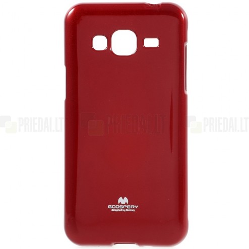 Samsung Galaxy J3 2016 (J310) raudonas Mercury kieto silikono (TPU) dėklas