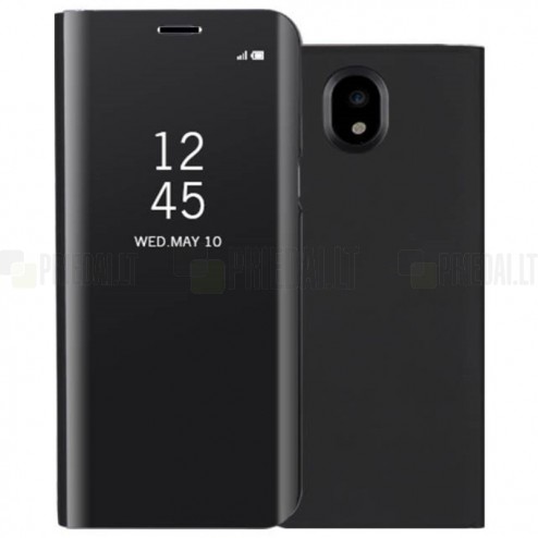 Samsung Galaxy J3 2017 (J330) plastikinis atverčiamas juodas dėklas