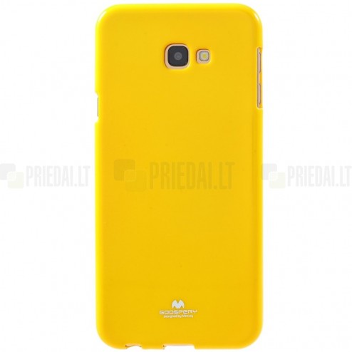 Samsung Galaxy J4+ (J400F) Mercury geltonas kieto silikono TPU dėklas - nugarėlė