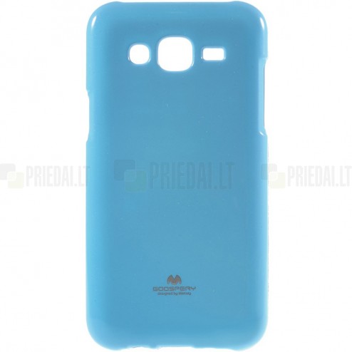 Samsung Galaxy J5 Mercury mėlynas kieto silikono tpu dėklas - nugarėlė