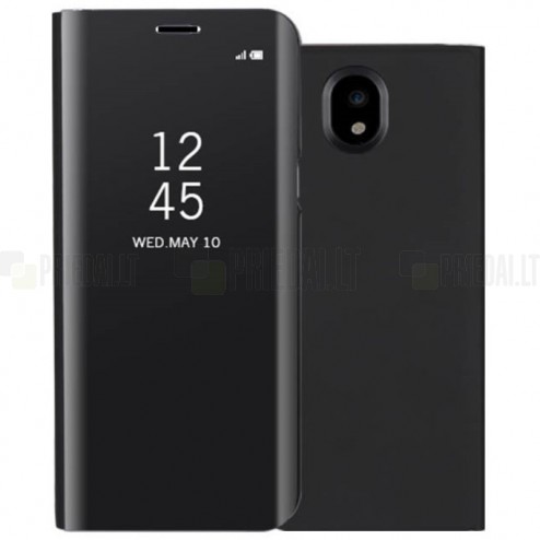Samsung Galaxy J7 2017 (J730) plastikinis atverčiamas juodas dėklas