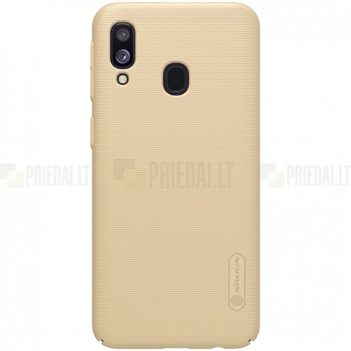 Samsung Galaxy A40 (A405F) Nillkin Frosted Shield auksinis plastikinis dėklas 