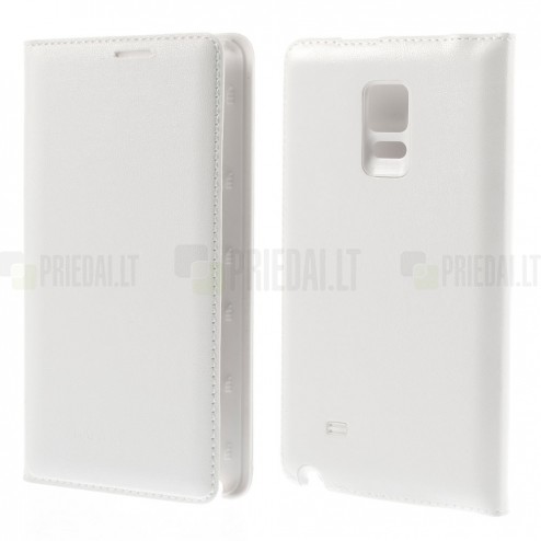 Samsung Galaxy Note Edge baltas odinis atverčiamas Smart Wallet dėklas - piniginė