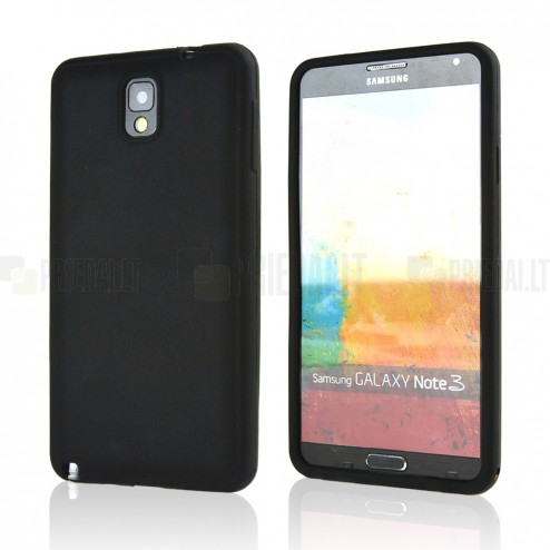 Samsung Galaxy Note 3 juodas silikoninis TPU dėklas