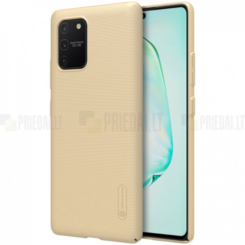 Samsung Galaxy S10 Lite (G970) Nillkin Frosted Shield auksinis plastikinis dėklas