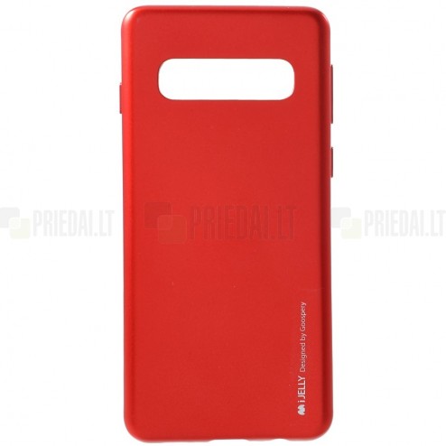 Samsung Galaxy S10 (G973) Mercury raudonas kieto silikono tpu dėklas - nugarėlė