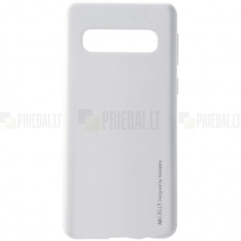 Samsung Galaxy S10 (G973) Mercury sidabrinis kieto silikono tpu dėklas - nugarėlė