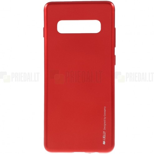 Samsung Galaxy S10+ (G975) Mercury raudonas kieto silikono tpu dėklas - nugarėlė