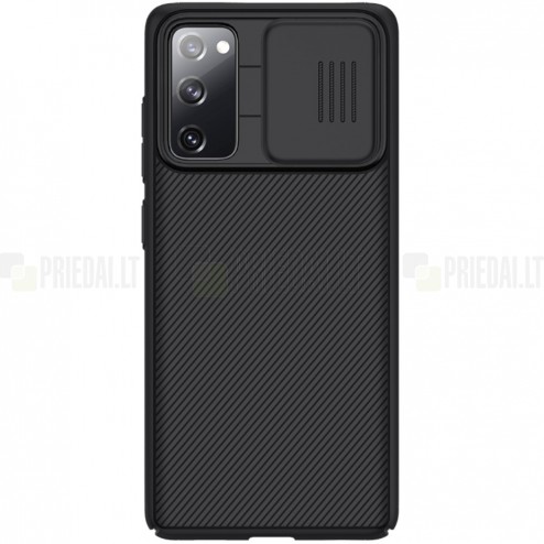 Samsung Galaxy S20 FE (Fan Edition) „Nillkin“ CamShield juodas dėklas, nugarėlė su kameros apsauga