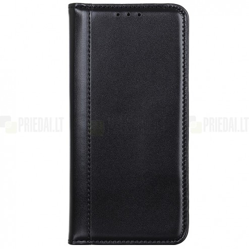 Samsung Galaxy S20 FE (Fan Edition) juodas odinis atverčiamas dėklas - knygutė su magnetu