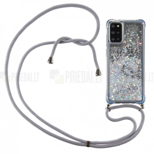 Samsung Galaxy S20 FE (Fan Edition) „Strap“ Shine kieto silikono TPU skaidrus dėklas - nugarėlė