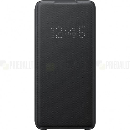 Samsung Galaxy S20 Ultra (G988) originalus Smart Led View Cover atverčiamas juodas dėklas - knygutė