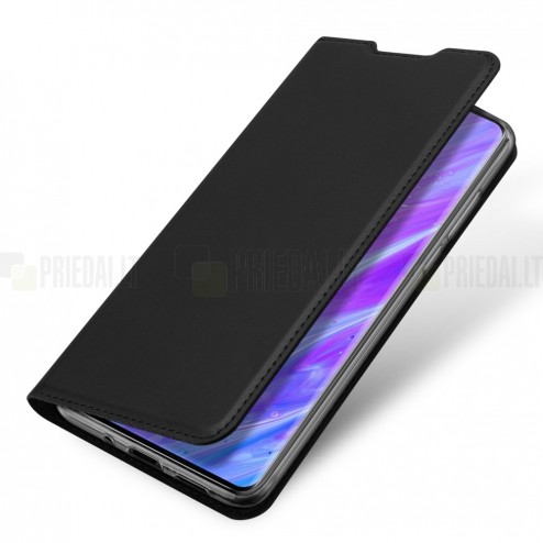 Samsung Galaxy S20+ Plus (G985) Dux Ducis Skin serijos juodas odinis atverčiamas dėklas - knygutė