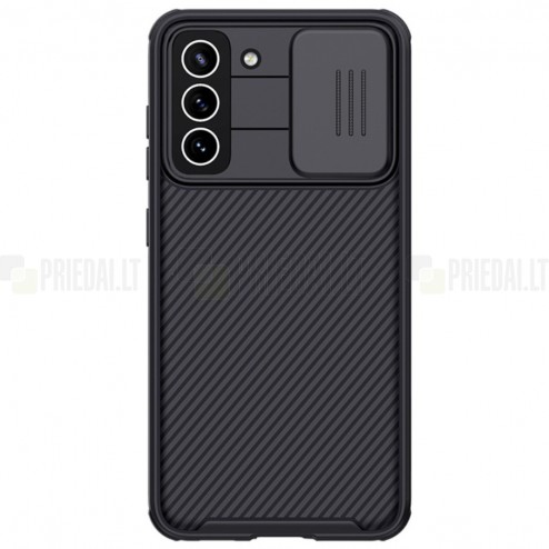 Samsung Galaxy S21 FE (Fan Edition) 5G „Nillkin“ CamShield juodas dėklas, nugarėlė su kameros apsauga