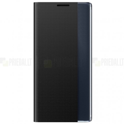 Samsung Galaxy S21 FE (Fan Edition) 5G View Line juodas atverčiamas dėklas - knygutė