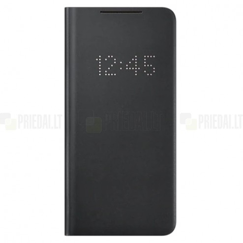 Samsung Galaxy S21+ (G996B) originalus Smart Led View Cover atverčiamas juodas dėklas - knygutė