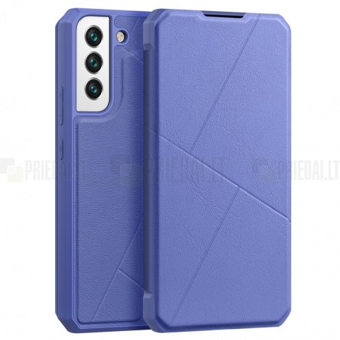 Dux Ducis Skin X serijos Samsung Galaxy S22 5G (SM-S901X) violetinis odinis atverčiamas dėkla