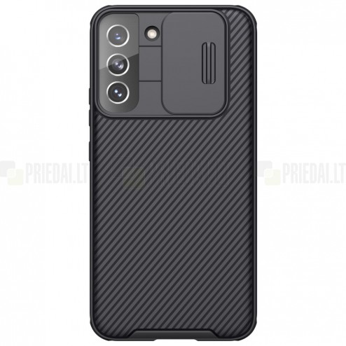 Samsung Galaxy S22 5G (SM-S901X) „Nillkin“ CamShield juodas dėklas, nugarėlė su kameros apsauga