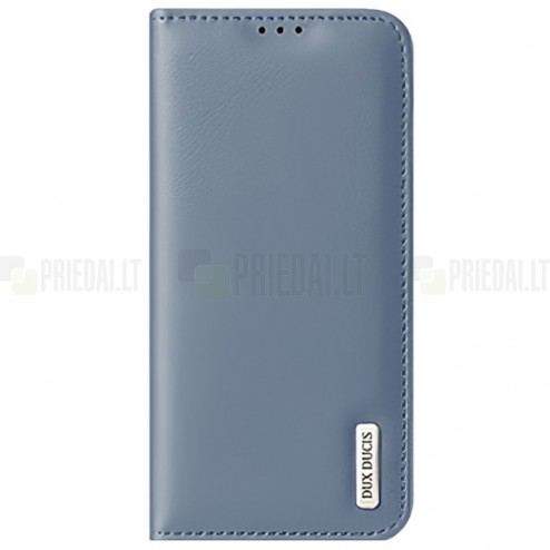 „Dux Ducis“ Hivo serijos Samsung Galaxy S22+ 5G (SM-S906X) mėlynas odinis atverčiamas dėkla