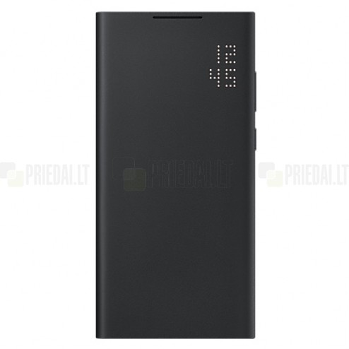Samsung Galaxy S22 Ultra 5G (SM-S908X) originalus Smart Led View Cover (EF-NS908) atverčiamas juodas dėklas - knygutė