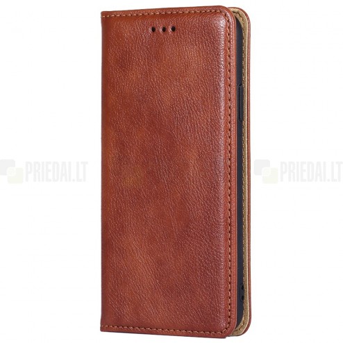 Solidus Samsung Galaxy S22 5G (SM-S901X) rudas odinis atverčiamas dėklas