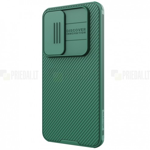 Samsung Galaxy S24 FE „Nillkin“ CamShield Pro žalias dėklas, nugarėlė su kameros apsauga