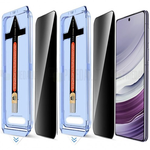 Samsung Galaxy S25+ (S24+) „Leyong“ Tempered Glass privatumo sustiprintos apsaugos juodas pilnai dengiantis apsauginis ekrano stiklas