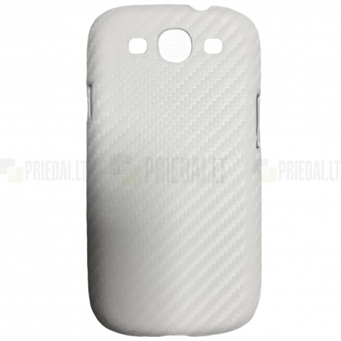 „Retro“ baltas plastikinis Samsung Galaxy S3 (i9300) dėklas (dėkliukas)