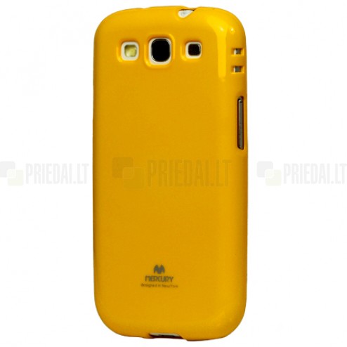 Samsung Galaxy S3 i9300 Mercury geltonas kieto silikono tpu dėklas - nugarėlė