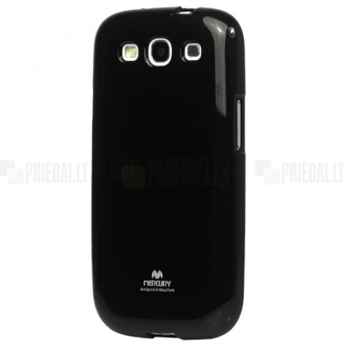 Samsung Galaxy S3 i9300 Mercury juodas kieto silikono tpu dėklas - nugarėlė