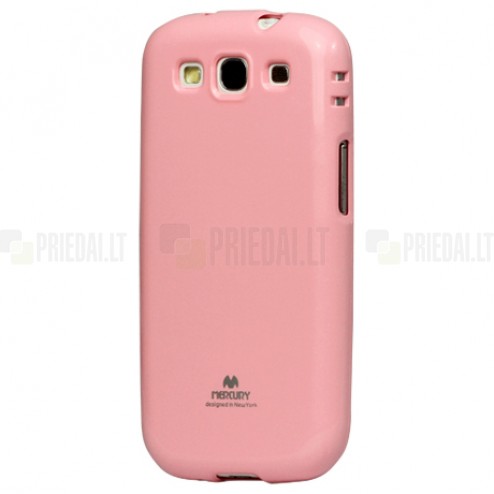 Samsung Galaxy S3 i9300 Mercury šviesiai rožinis kieto silikono tpu dėklas - nugarėlė