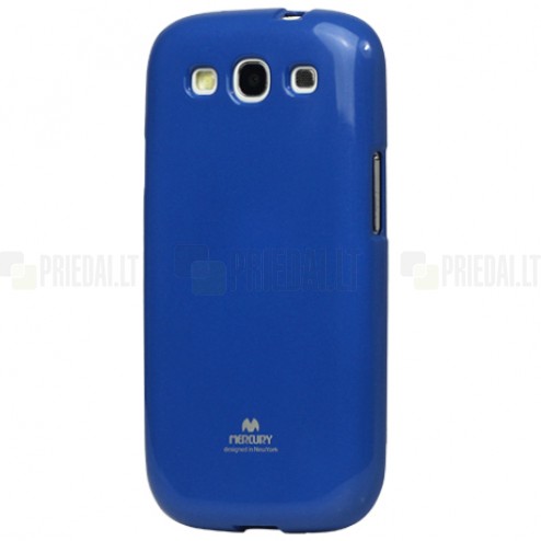 Samsung Galaxy S3 i9300 Mercury tamsiai mėlynas kieto silikono tpu dėklas - nugarėlė