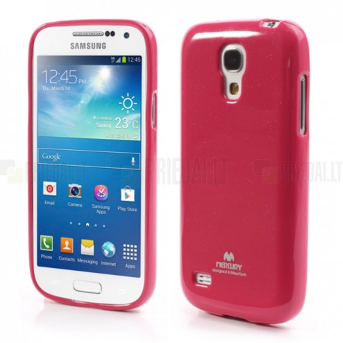 Mercury tamsiai rožinis Samsung Galaxy S4 mini TPU kieto silikono dėklas (nugarėlė)