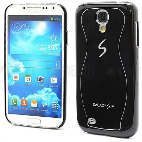 Vasos kontūrų juodas Galaxy S4 i9505 (i9500) dėklas (dėkliukas, nugarėlė)