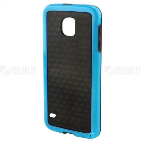 Samsung Galaxy S5 (S5 Neo) „Carbon“ kieto silikono TPU juodas dėklas - nugarėlė